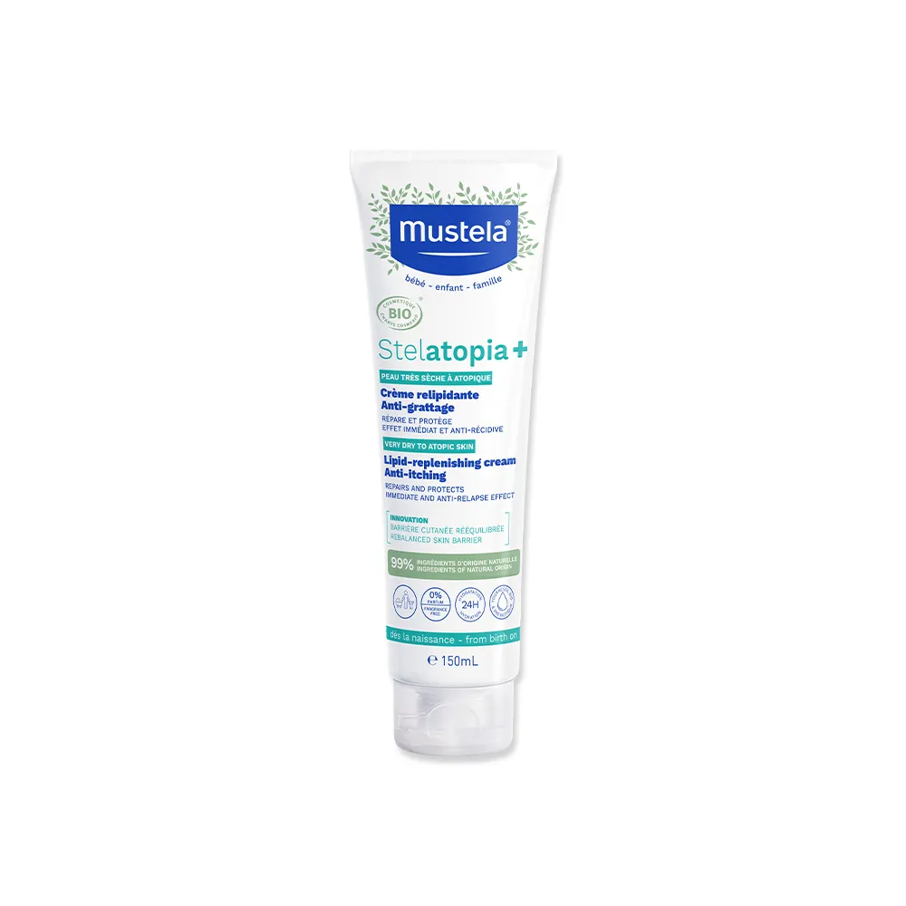 【Mustela 慕之恬廊】舒恬良滋養益膚柔舒霜 有機 150ml(寶寶/嬰兒/新生兒/兒童 身體乳液 乾肌 無香抗乾癢)