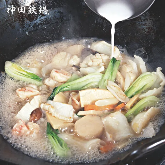 【神田】KANDA 日本製 神田鐵鍋 雙柄雙耳 純鐵 無塗層中華炒鍋 鐵鍋 33cm(明火專用)