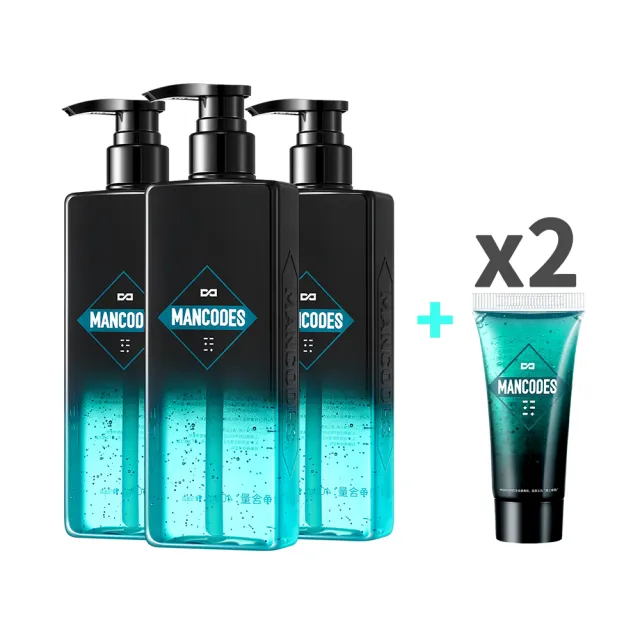 【MANCODES 左顏右色】清肌沐浴露400g(原廠公司貨)3入組送微酸潔面乳II(20g)2入