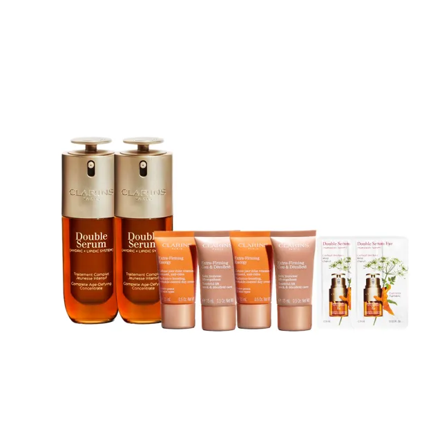 即期品買一送一!【CLARINS 克蘭詩】黃金雙萃50ml送3禮(效期2027.03)