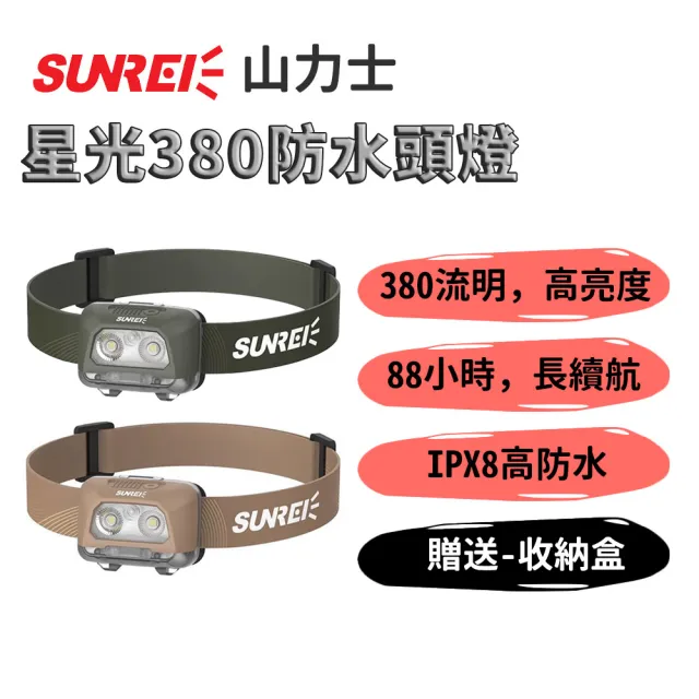 山力士 星光380防水頭燈(強光頭燈 夜釣燈 釣魚頭燈 工作燈 汽修燈 露營燈 頭戴燈 頭戴式 感應頭燈)