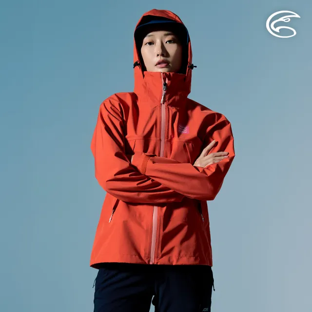【ADISI】女輕薄3L防水透濕超透氣耐磨登山外套 AJ2691053 陽橘紅 S-2XL｜防水外套 防風 防潑水 超撥水