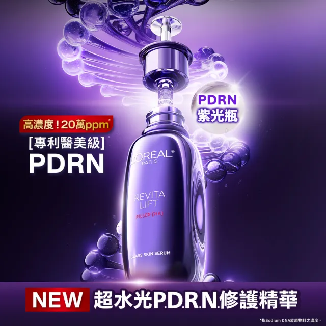 【L’OREAL Paris 巴黎萊雅】超水光P.D.R.N.修護精華 30ml