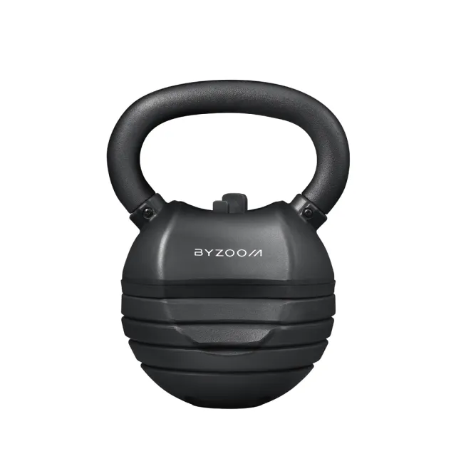 【BYZOOM FITNESS】Pure Series可調式啞鈴12.5lb/約5.6kg 雙入+(30LB) 可調式壺鈴 黑