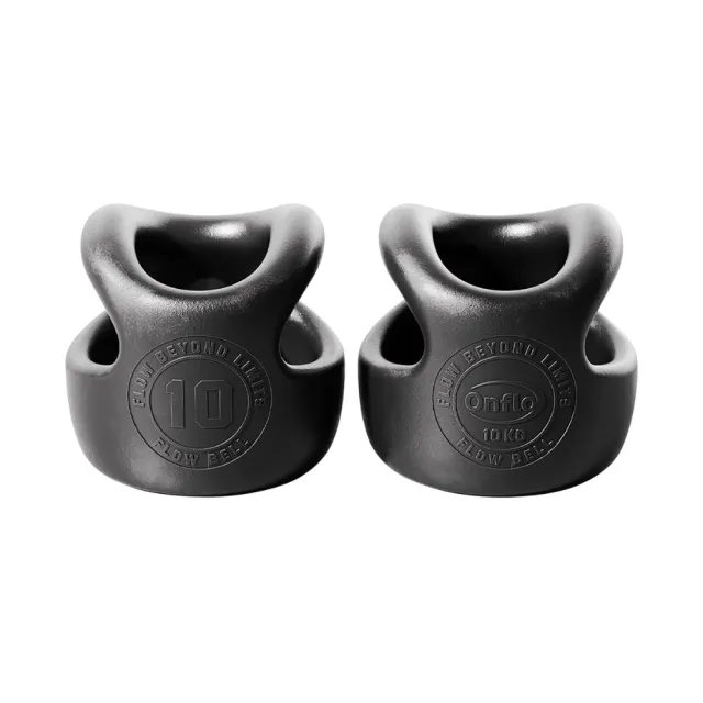 【atflee】Onflo Flowbell 10KG(22LB) 2合1 多功能專業訓練啞鈴/壺鈴 雙入