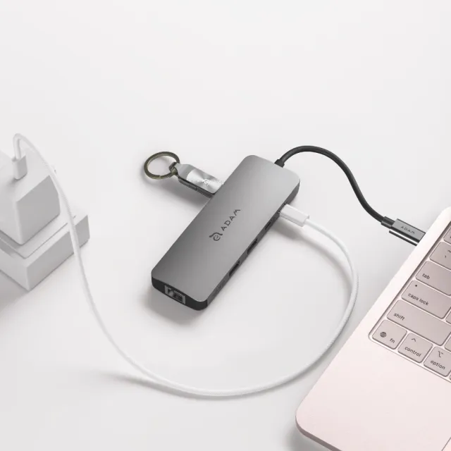 【ADAM 亞果元素】Hub SE10 USB-C 十合一多功能集線器(隨插即用)