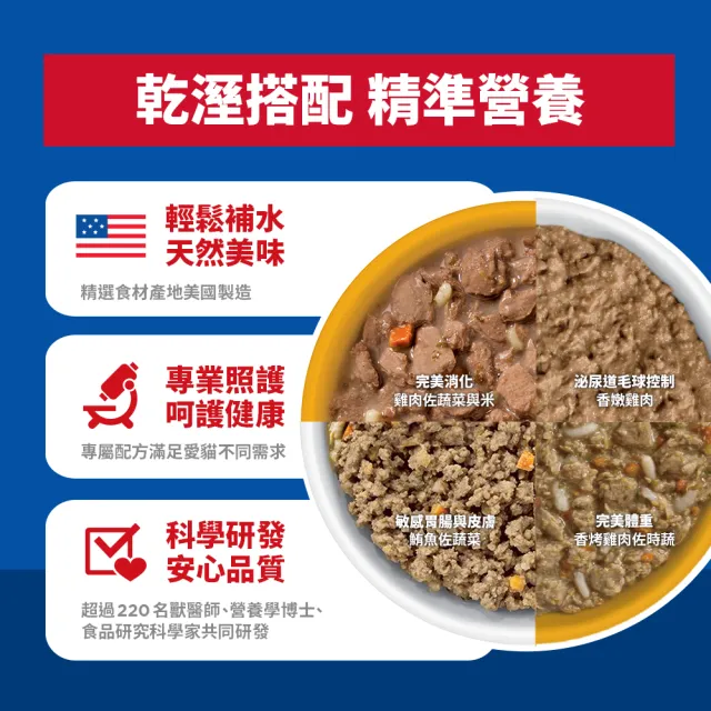 【Hills 希爾思】官方直營 成貓 泌尿道毛球控制主食罐頭 香嫩雞肉2.9盎司 24入(貓罐頭/濕糧)