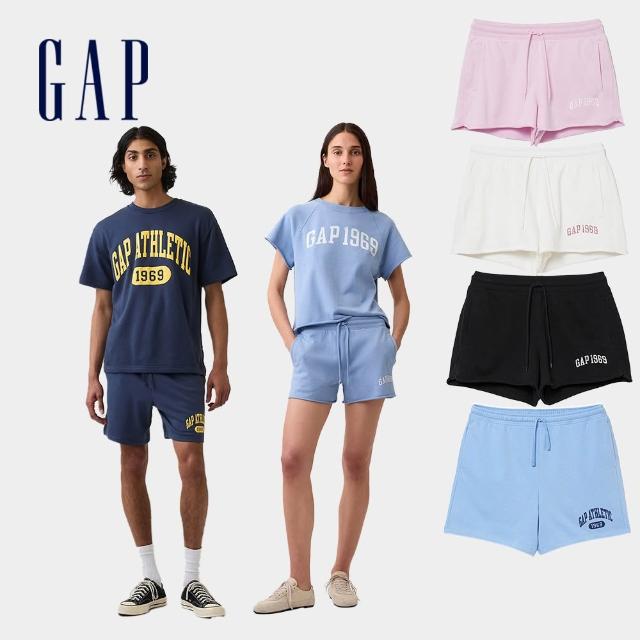 【GAP】男女裝 夏季寬鬆法式毛圈布運動短褲-多款任選(900970&894566)