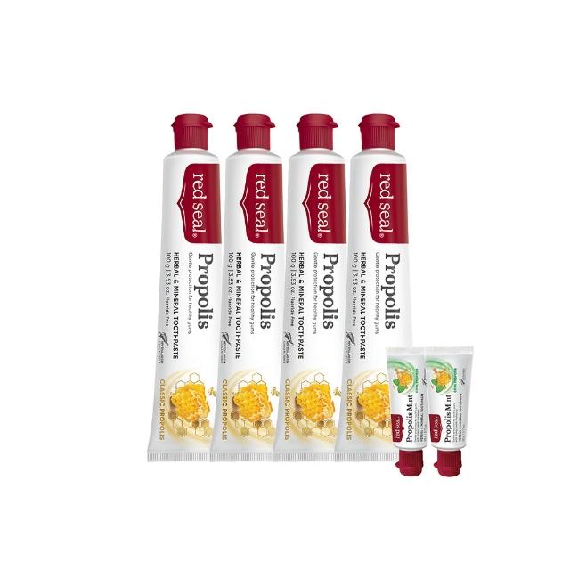 【Red Seal】官方直營 護齦蜂膠牙膏100gX4入(牙齦護理)