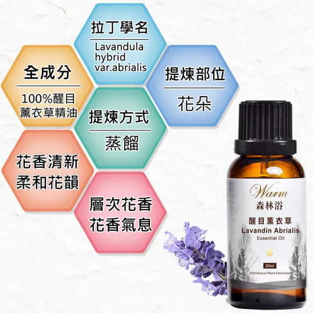 【Warm】森林浴系列精油-保加利亞真正薰衣草100ml+複方薰衣草100ml+醒目薰衣草30ml(柔和花香+清新香氣)