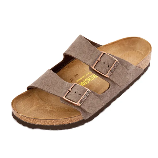 【BIRKENSTOCK 勃肯】Arizona BFBC 雙帶扣環合成皮露趾拖鞋 男 亞利桑那 一般寬平底休閒百搭涼鞋