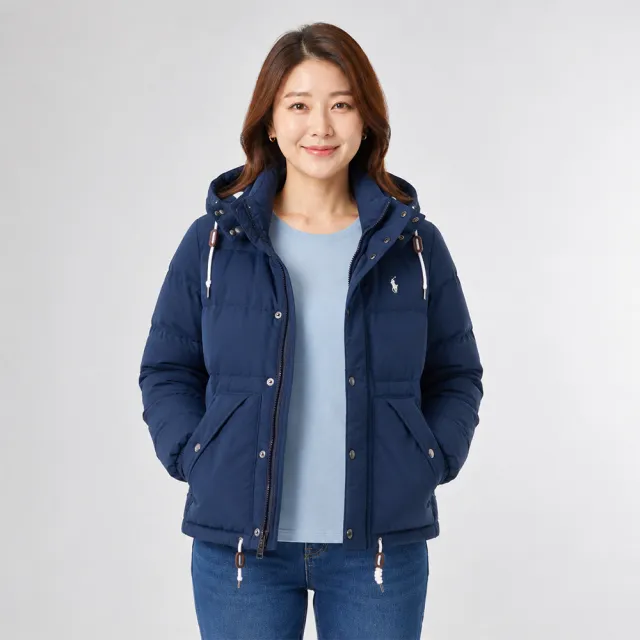 【RALPH LAUREN】RL POLO 經典刺繡小馬可卸式連帽羽絨外套-女-多色選(平輸品)