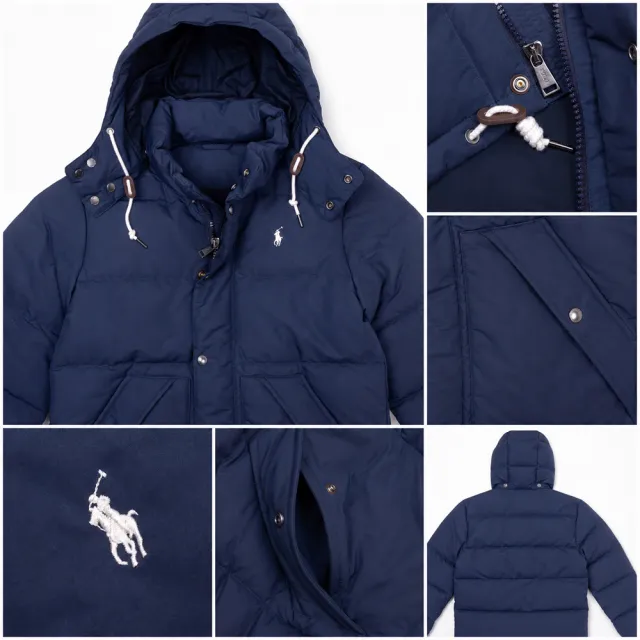 【RALPH LAUREN】RL POLO 經典刺繡小馬可卸式連帽羽絨外套-女-多色選(平輸品)