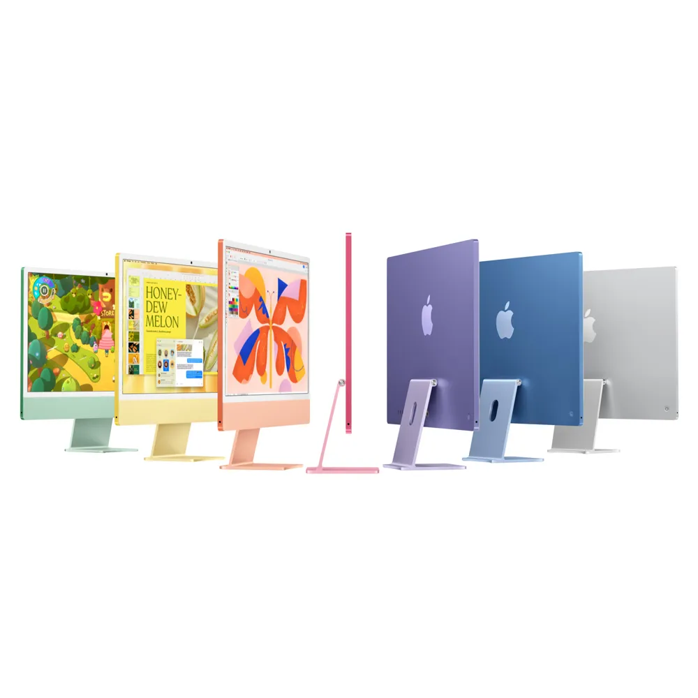 【Apple】2024 iMac 24吋 M4晶片 8核心CPU與8核心GPU 16G/256G SSD/巧控滑鼠/巧控鍵盤