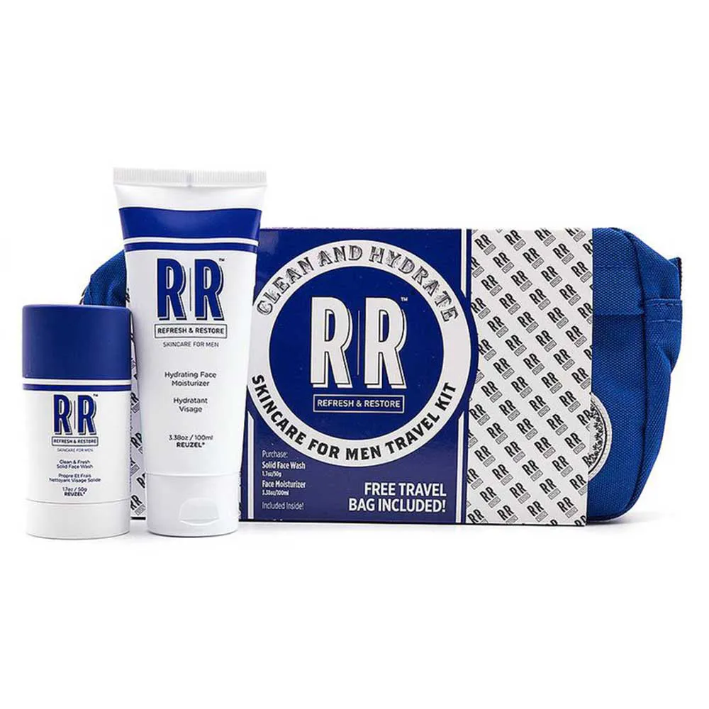 即期品【REUZEL】清新淨化臉部保養經典盥洗包組(清新淨化潔顏棒 50g+明星速效保濕乳霜 100ml)