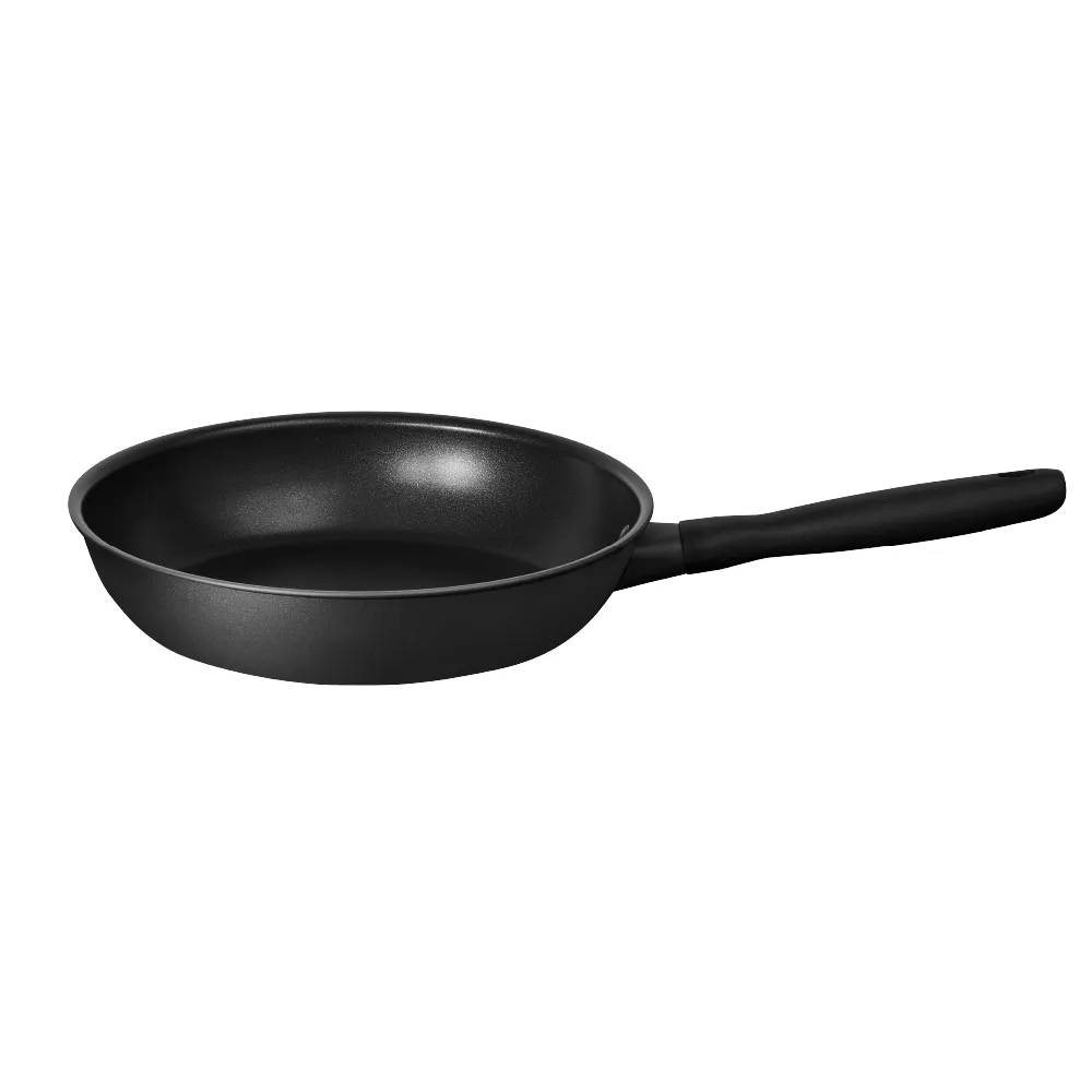 【MEYER 美亞】全黑陽極陶瓷 平底鍋26cm 不沾鍋 鎧甲系列(IH/電磁爐適用)