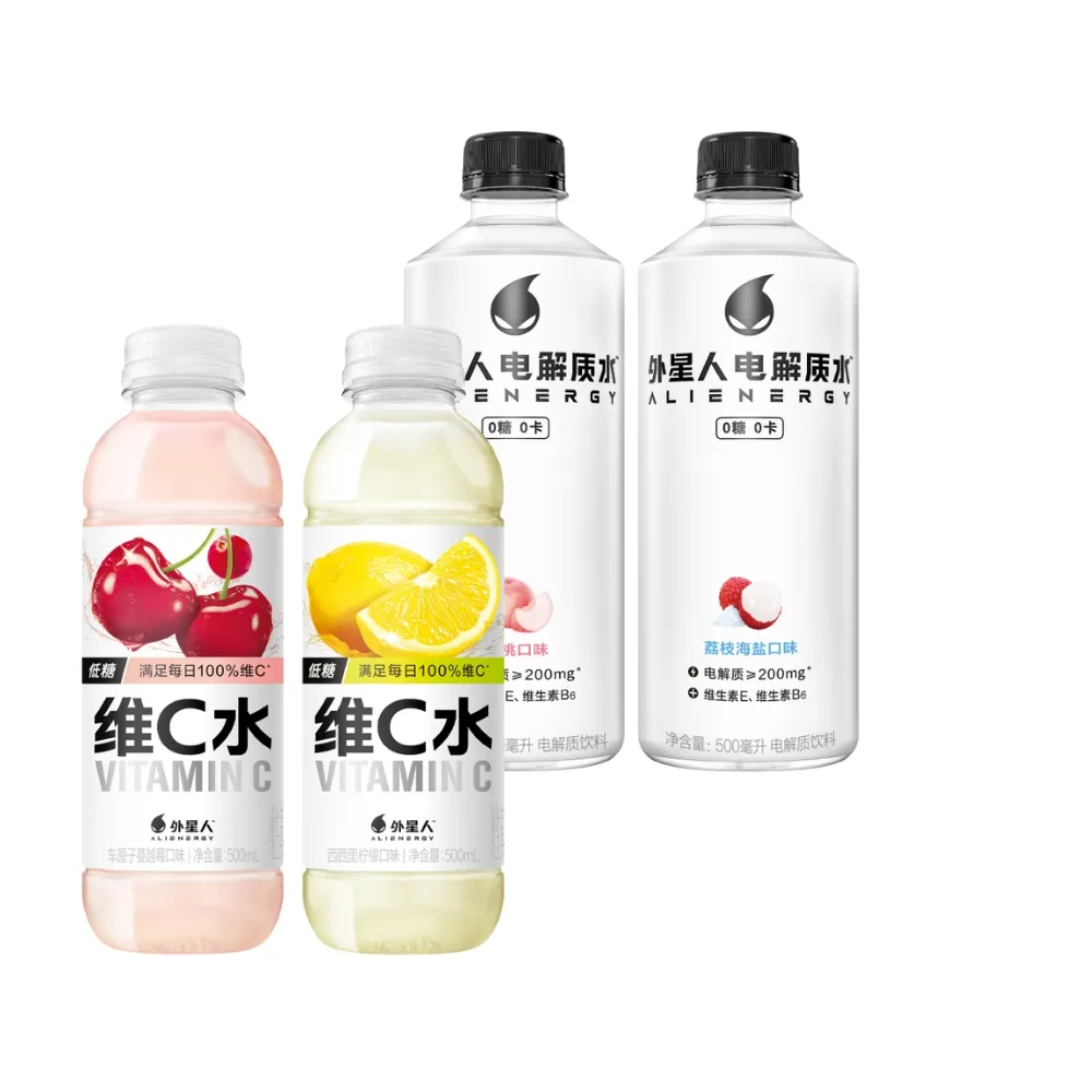 【CHI FOREST 元氣森林】外星人運動飲料/維C水 500mlx15入/箱(四款任選 運動補給 電解質 維生素C)