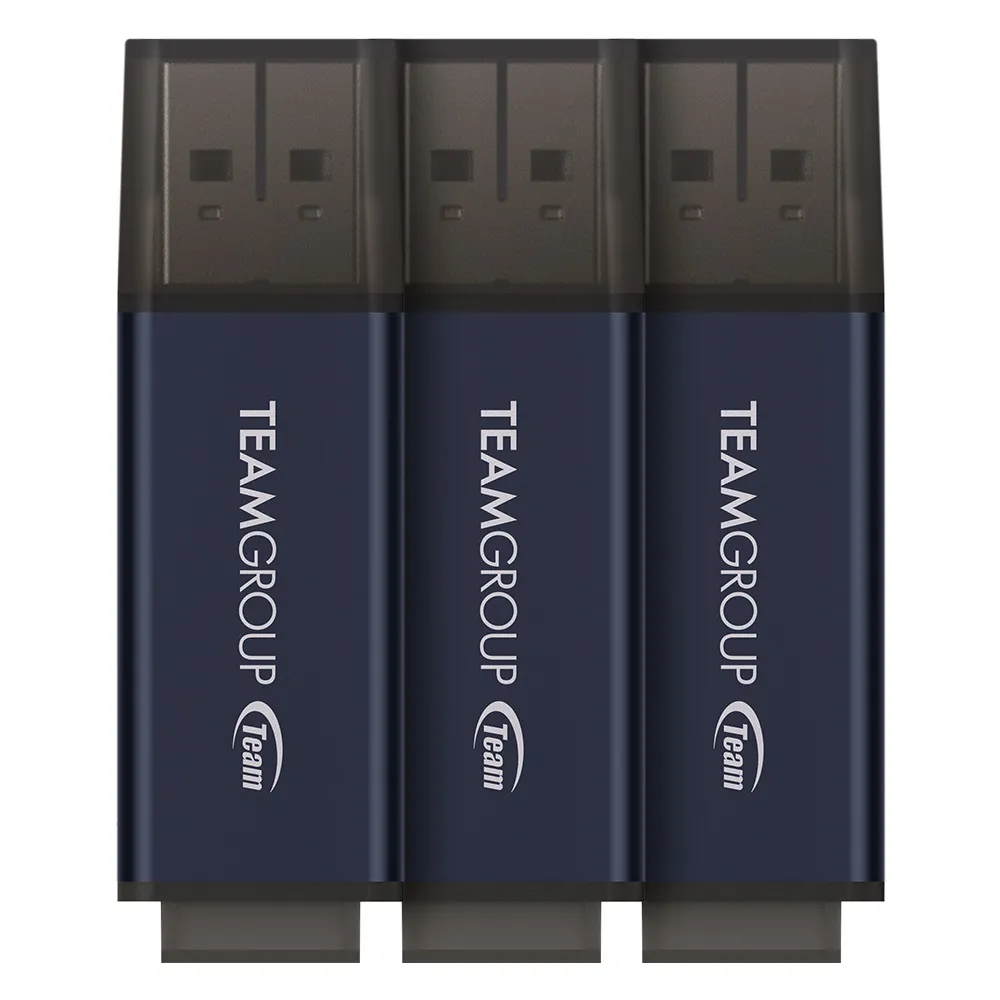 【Team 十銓】TEAM 十銓 C211 128GB 紳士碟 USB 3.2 隨身碟 終身保固三入組