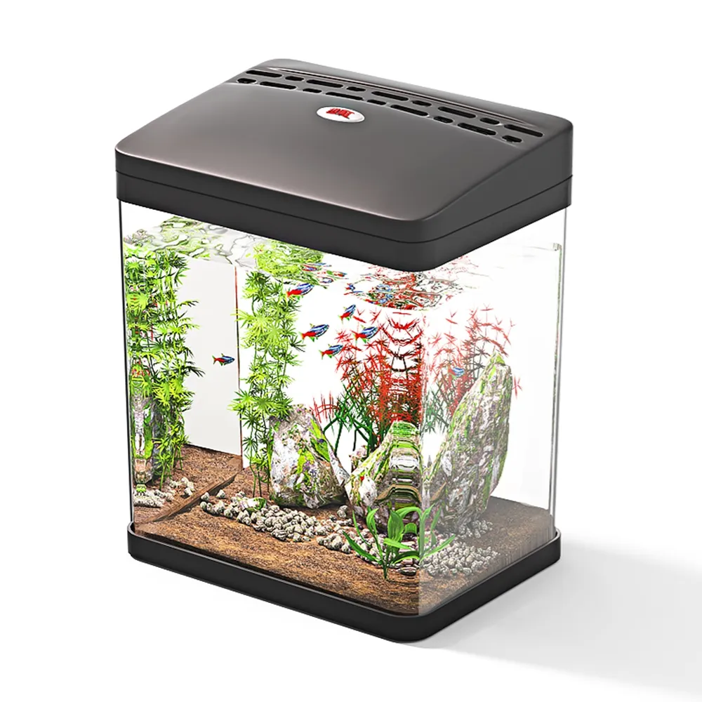 【星治】桌面小型魚缸 懶人魚缸 自循環換水魚缸 生態水族箱 預計9工作天送達(50*30*35標準套餐)