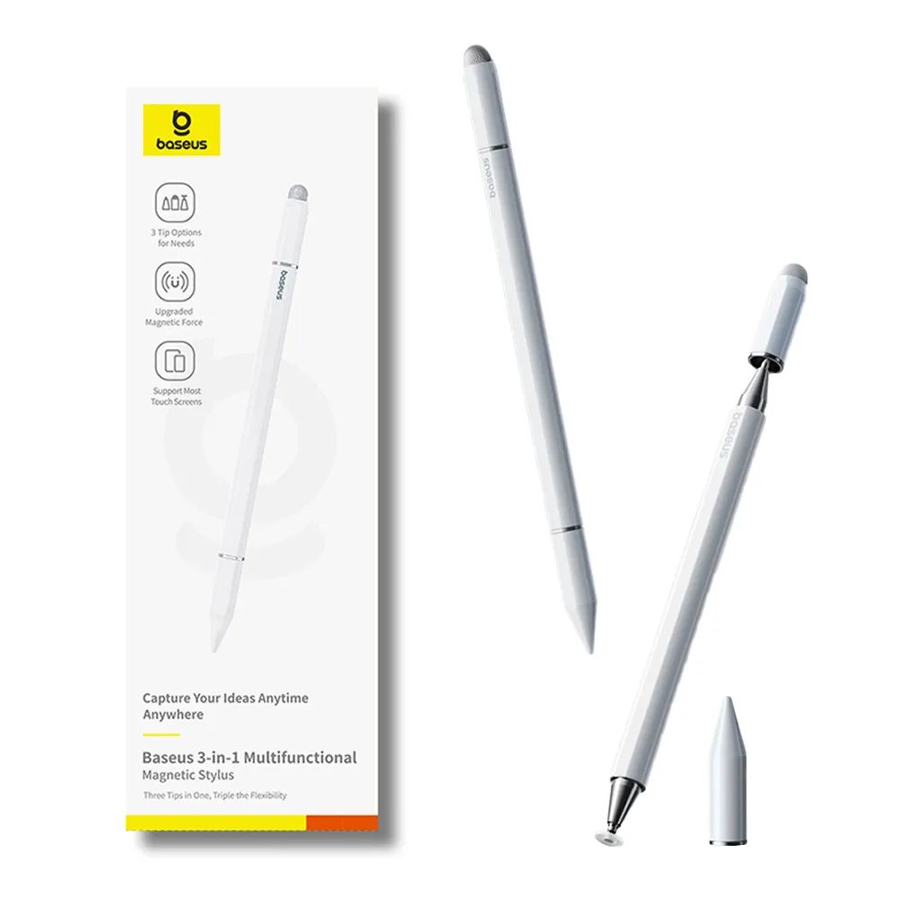 【BASEUS】Apple pencil三合一磁吸式觸控筆 手機平板繪畫觸屏筆 手寫電容筆 安卓蘋果通用