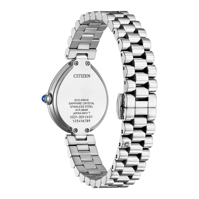 【CITIZEN 星辰】L Rainell 系列 光動能水滴型腕錶-銀色 EM1200-55A