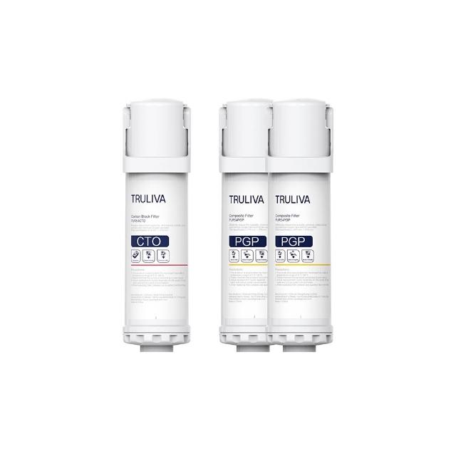 【Truliva】櫥下型無桶直出RO逆滲透淨水器濾芯一年份(PGP*2+CTO*1/適用型號UR5440.UR5640)