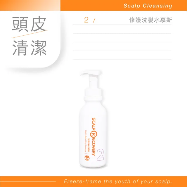 【髮基因】乾性頭皮問題調理組(毛孔大掃除凝膠＋修護洗髮水慕斯＋冰鎮護理素)