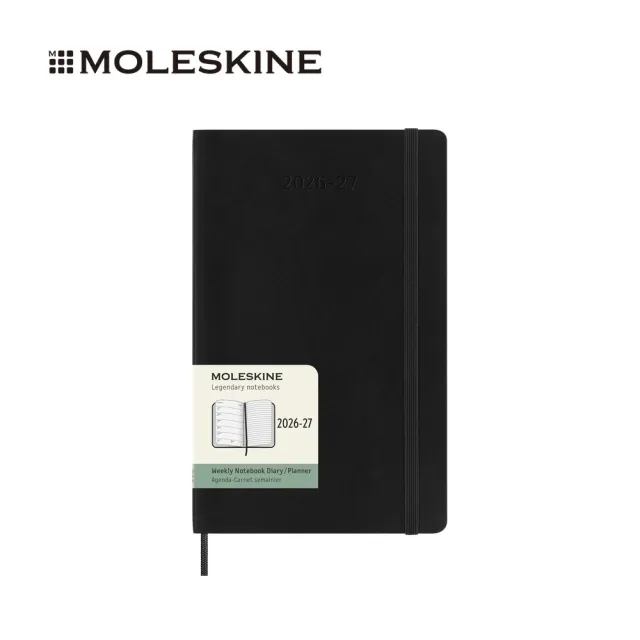 【MOLESKINE】2026-27 18個月週記軟皮手帳 - L型/黑