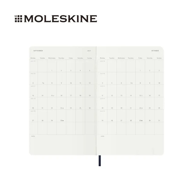【MOLESKINE】2026-27 18個月週記軟皮手帳 - L型/寶藍