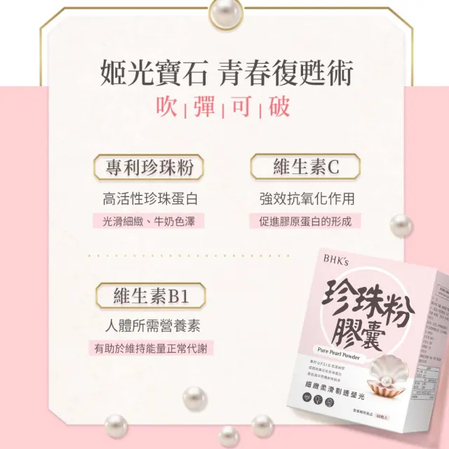 【BHK’s】專利珍珠粉 膠囊 1盒(60粒/盒)