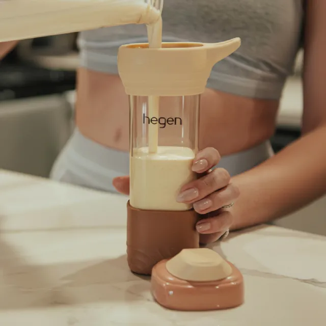 【hegen】總代理｜Lifestyle_PPSU 隨行輕量水瓶 450ml-附矽膠提把和防滑套(巴黎灰/柔褐楓)