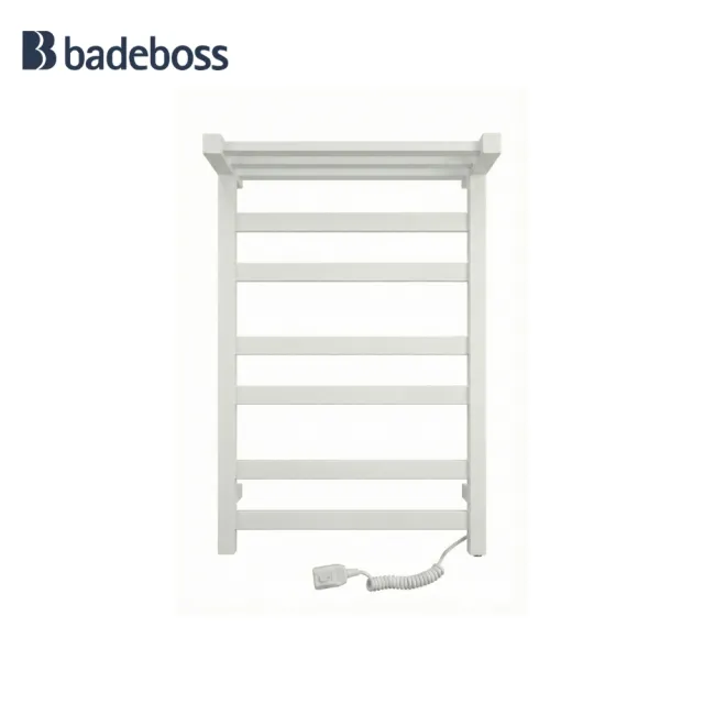 【badeboss】110V專用60cm恆溫電熱毛巾架88502白色(台灣品牌服務/不鏽鋼材質/歐洲CE認證/不含安裝)