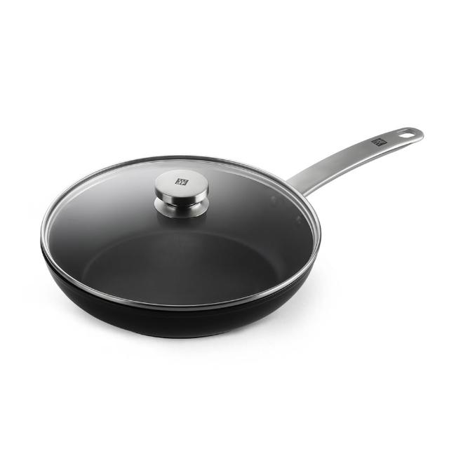 【ZWILLING 德國雙人】Enjoy不沾鍋深煎炒鍋平底鍋28cm附玻璃蓋(德國雙人牌集團官方直營)