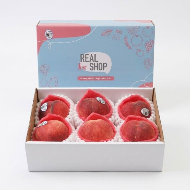 【RealShop】加州空運水蜜桃約1.3kg x1盒(5-6顆禮盒包裝 端午節水果禮盒送禮)