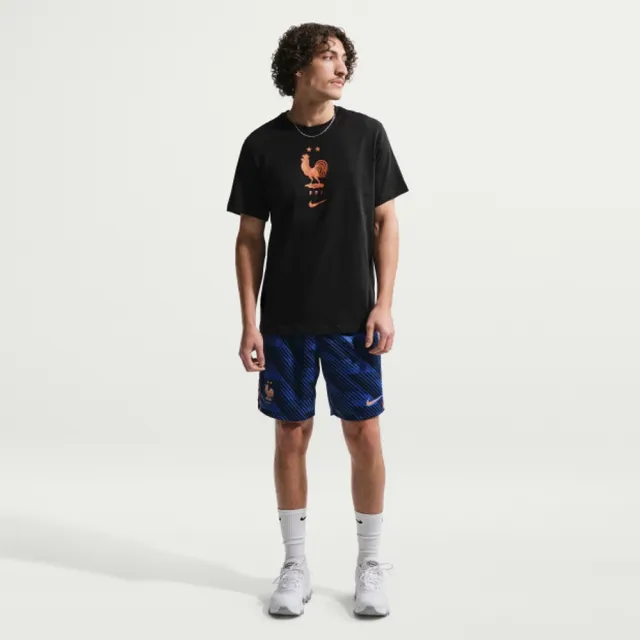 【NIKE 耐吉】短袖上衣 男 FFF M NK CREST TEE T恤 足球 世界盃 法國隊 黑 (IH2181010)