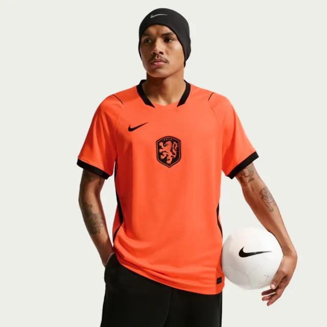 【NIKE 耐吉】短袖上衣 男 KNVB M NK DF JSY SS STAD HM 足球 世界盃 荷蘭隊 Dri-FIT 主場 橘 (IB5334809)