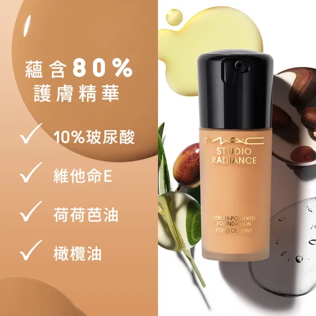 【M.A.C】控油保濕緞光底妝王牌組(奢緞粉底精華+超持妝濾鏡蜜粉)
