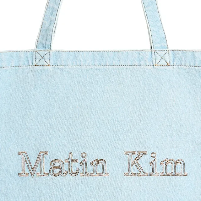 【MATIN KIM】官方旗艦 MATIN縫線設計丹寧環保袋(多款任選)