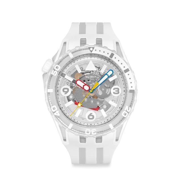 【SWATCH】SCUBAQUA 清透白 AURELIA AURITA SSCU09K100 (44mm)