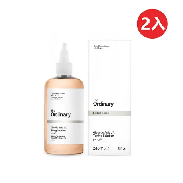 【The Ordinary】甘醇酸去角質化妝水 240ml二入送蘭芝唇膜20G