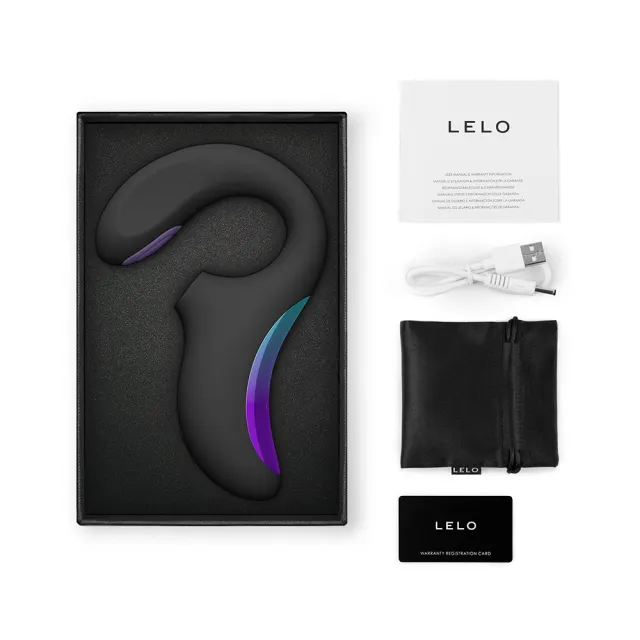 【LELO】ENIGMA™ Double Sonic 智能聲波吸吮+G點按摩器-暴風黑