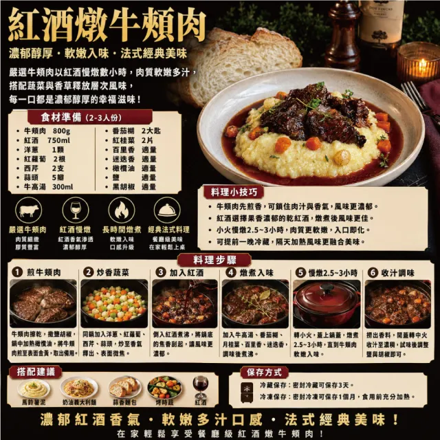 【約克街肉舖】澳洲老饕牛頰肉4包(500g±10%/包)