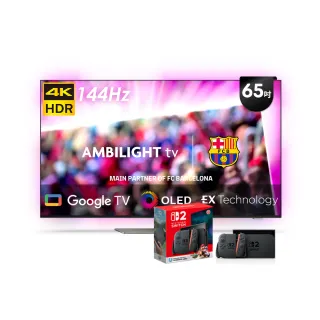 【Philips 飛利浦】65型4K OLED 120Hz Google TV智慧聯網顯示器 (65OLED809)+送 Switch 2 賽車同捆組