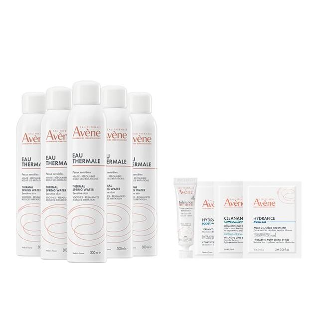 【Avene 雅漾】官方直營 活泉水穩膚噴霧300mlx5入組(保濕化妝水/舒緩乾癢敏弱)