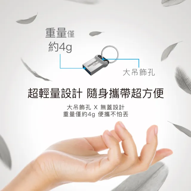 【Gigastone 立達國際】128GB USB3.2 鋅合金輕巧耐用隨身碟 UD-3400(128G USB3.2 高速隨身碟)