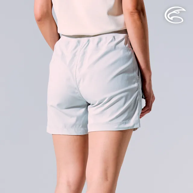 【ADISI】女極輕膚快乾抗UV呼吸短褲 AP2611005 南極灰 S-2XL｜棉感 抗紫外線 吸濕速乾 彈性 休閒褲
