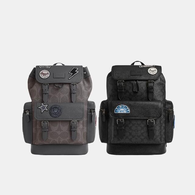 【COACH】蔻馳官方直營 SPRINT 經典 SIGNATURE 貼飾後背包 雙肩包-2色任選(CCG03/CBM49)