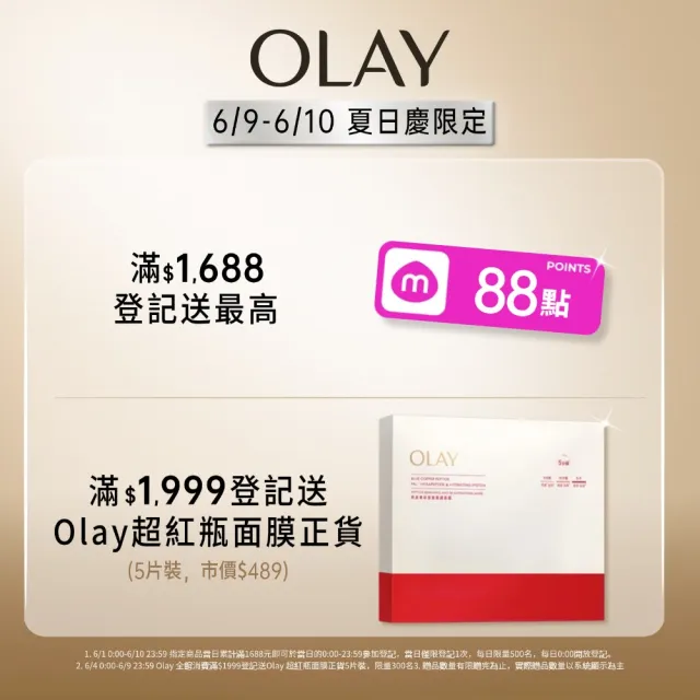 【OLAY 歐蕾】獨家★水光小白瓶獨家30ml買2送8組精華液(6mlx6+化妝水/精華水50mlx2)