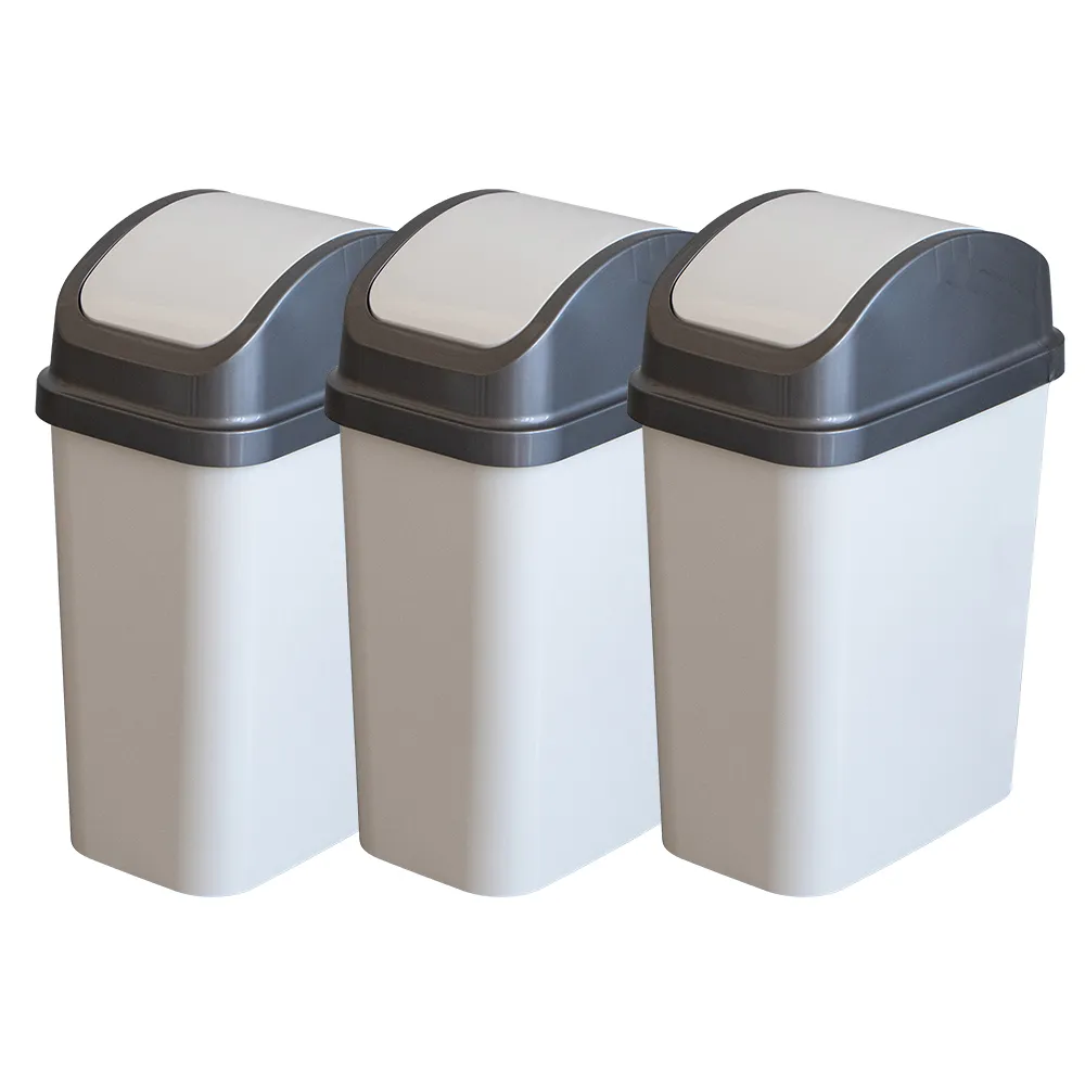 【KEYWAY 聯府】搖蓋垃圾桶25L（3入〉附蓋垃圾桶C325