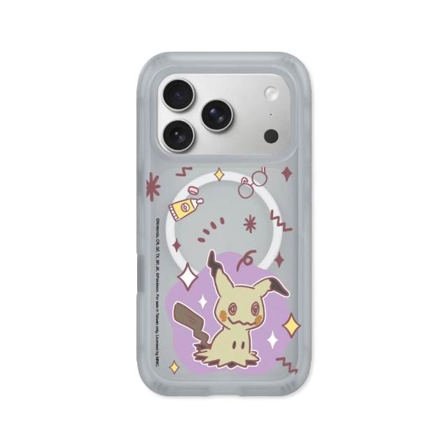 【RHINOSHIELD 犀牛盾】iPhone 15/16/17系列AirX MagSafe兼容氣墊磁吸防摔手機殼/暖色系列-謎擬Q(寶可夢)